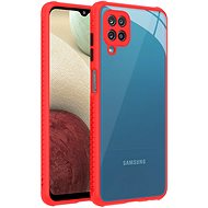 Hishell Two Colour Clear Case for Galaxy M12 Red - Phone Cover