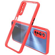 Hishell Two Colour Clear Case for Realme 7 Red - Phone Cover