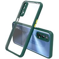Hishell two colour clear case for Realme 7 green - Kryt na mobil