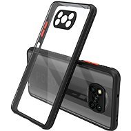 Hishell two colour clear case for Xiaomi POCO X3 Black - Kryt na mobil