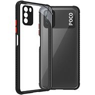 Hishell Two Colour Clear Case for Xiaomi POCO M3 Black - Phone Cover