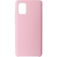 Hishell Premium Liquid Silicone for Samsung Galaxy A71, Pink - Phone Cover