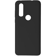 Hishell Premium Liquid Silicone for Motorola One Action, Black - Phone Cover