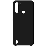 Hishell Premium Liquid Silicone for Motorola Moto G8 Power Lite, Black - Phone Cover