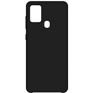 Hishell Premium Liquid Silicone for Samsung Galaxy A21s, Black - Phone Cover