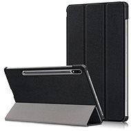 Hishell Protective Flip Cover for Samsung Galaxy Tab S7+, Black - Tablet Case