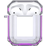 Hishell Two Colour Clear Case for Airpods 1&2 purple - Fülhallgató tok