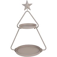 HIT Etagere für Plätzchen, 2 Etagen, Metall, grau - Etagere 