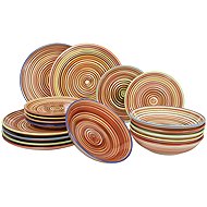 HIT Sada talířů LINES, 18 ks, hnědá - Set of Plates