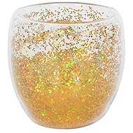 HIT Double Walled Glass with Gold Confetti, 250ml - Glass