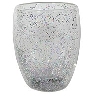 HIT Double-Walled Glass with Silver Confetti, 350ml - Glass