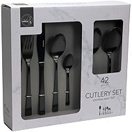 HIT Cutlery Set 42pcs, Black - Cutlery Set