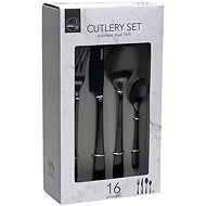 HIT Cutlery Set 16 pcs, Black - Cutlery Set