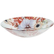 HIT tiefer Teller 25 cm, Glas, Blumen - Teller