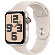 Apple Watch SE Cellular 44mm Starlight Aluminium Case with Starlight Sport Band - M/L - Chytré hodinky