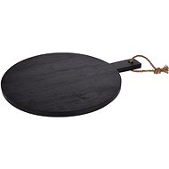 H&L Wooden round cutting board 40cm, black wood - Cutting Board