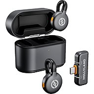 Hollyland LARK M2S Duo Wireless Lavalier Microphone with USB-C Plug (Duo, Space Gray) - Microphone