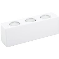 by inspire Candlestick Quadro 3 (22x6x8cm), White - Candlestick