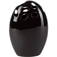 by inspire Vase "Egg Holes" (15x8,5x21,5cm), Black - Vase