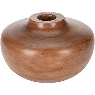 H&L Wooden vase, 16 × 10 cm, brown - Vase