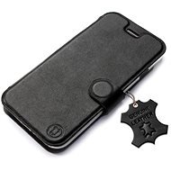 Mobiwear leather flip for Apple iPhone 14 - Black - Phone Case
