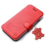 Mobiwear leather flip for Apple iPhone 14 - Red - Phone Case
