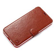 Mobiwear flip for Apple iPhone 14 Plus - Brown&Orange - Phone Case