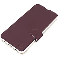 Mobiwear Soft Touch flip pro Vivo Y35 - Bordové & Béžové - Phone Case