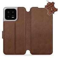 Mobiwear kožené flip pro Xiaomi 13 - Hnědé - Phone Case