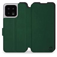 Mobiwear Soft Touch flip pro Xiaomi 13 - Zelené & Černé - Phone Case