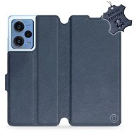 Mobiwear kožené flip pro Xiaomi Redmi Note 12 Pro 5G - Modré - Phone Case