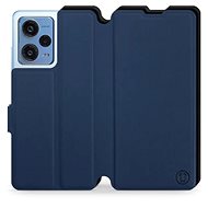 Mobiwear Soft Touch flip pro Xiaomi Redmi Note 12 Pro 5G - Modré & Černé - Phone Case