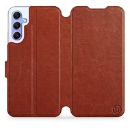 Mobiwear flip pro Samsung Galaxy A34 5G - Brown&Gray - Phone Case