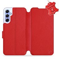 Mobiwear kožené flip pro Samsung Galaxy A34 5G - Červené - Phone Case