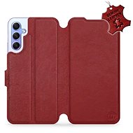 Mobiwear kožené flip pro Samsung Galaxy A34 5G - Tmavě červené - Phone Case
