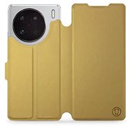 Mobiwear flip pro Vivo X90 Pro 5G - Gold&Orange - Phone Case