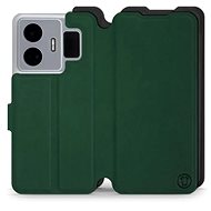 Mobiwear Soft Touch flip pro Realme GT3 - Zelené & Černé - Phone Case