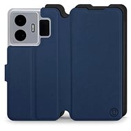 Mobiwear Soft Touch flip pro Realme GT3 - Modré & Černé - Phone Case