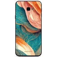 Mobiwear Glossy lesklý pro Samsung Galaxy J4 Plus 2018 - G025G - Azurový a oranžový mramor - Phone Cover