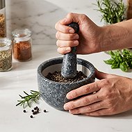 H&L StoneLook mortar 330 ml, stoneware, granite effect - dark grey - Mortar