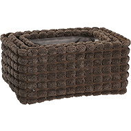 H&L Storage basket set with checkered velvet dark brown, 3 pcs - Storage Basket
