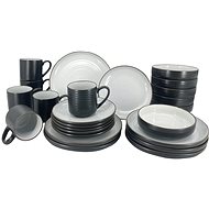 Clay Negative, 24pcs, black and white - Dish Set