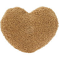 H&L Heart cushion, imitation lamb 35 × 33 cm, light brown - Pillow