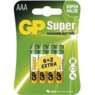 GP Super Alkaline LR03 (AAA) 6 + 2pcs in blister pack - Disposable Battery