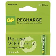 GP Rechargeable Batteries Recharge 800 AAA (HR03), 4 pcs - Rechargeable Battery