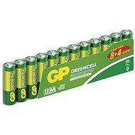 GP Zinková batéria Greencell AA (R6), 8 + 4 ks - Jednorazová batéria