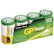 GP Alkaline Battery GP Super D (LR20), 4pcs - Disposable Battery
