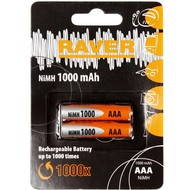 RAVER batteries AAA NiMH 1000mAh 2 pcs - Rechargeable Batteries