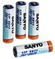 Tužkové baterie SANYO NiMH 2100 mAh - -