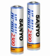 SANYO akumulátory AA tužkový NiMH 2300mAh 2 ks - -
